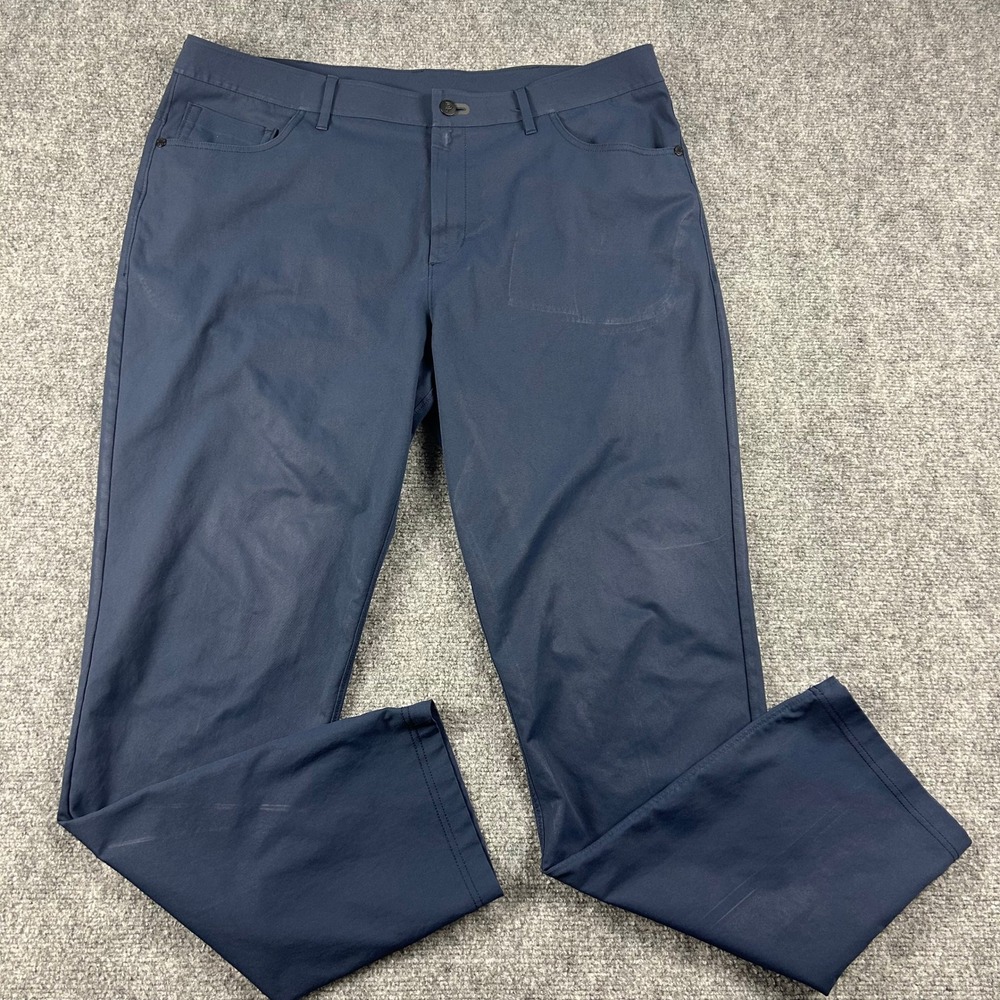 Public Rec All Day Every Day Pants Mens 38/34 Navy Blue Technical Chino Trousers